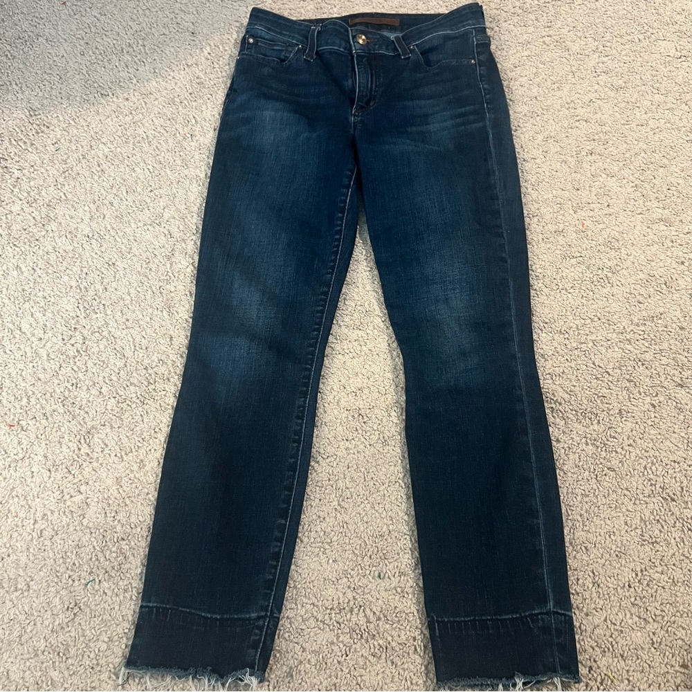 Joe’s Jeans Flawless The Icon Edgy Dark Wash Mid Rise Skinny Ankle 28